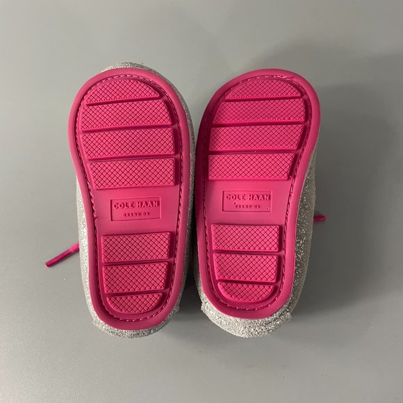 Cole Haan Toddler Silver Grant Driver Moccasins Size 2M - Picture 8 of 11